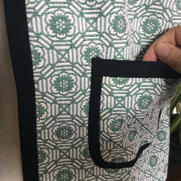 Nine West Open-Front green Jacquard Jacket blazer - Picture 7 of 7